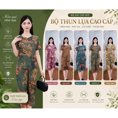 Đồ Bộ Nữ Mặc Nhà Lụa Latin Cao Cấp #7